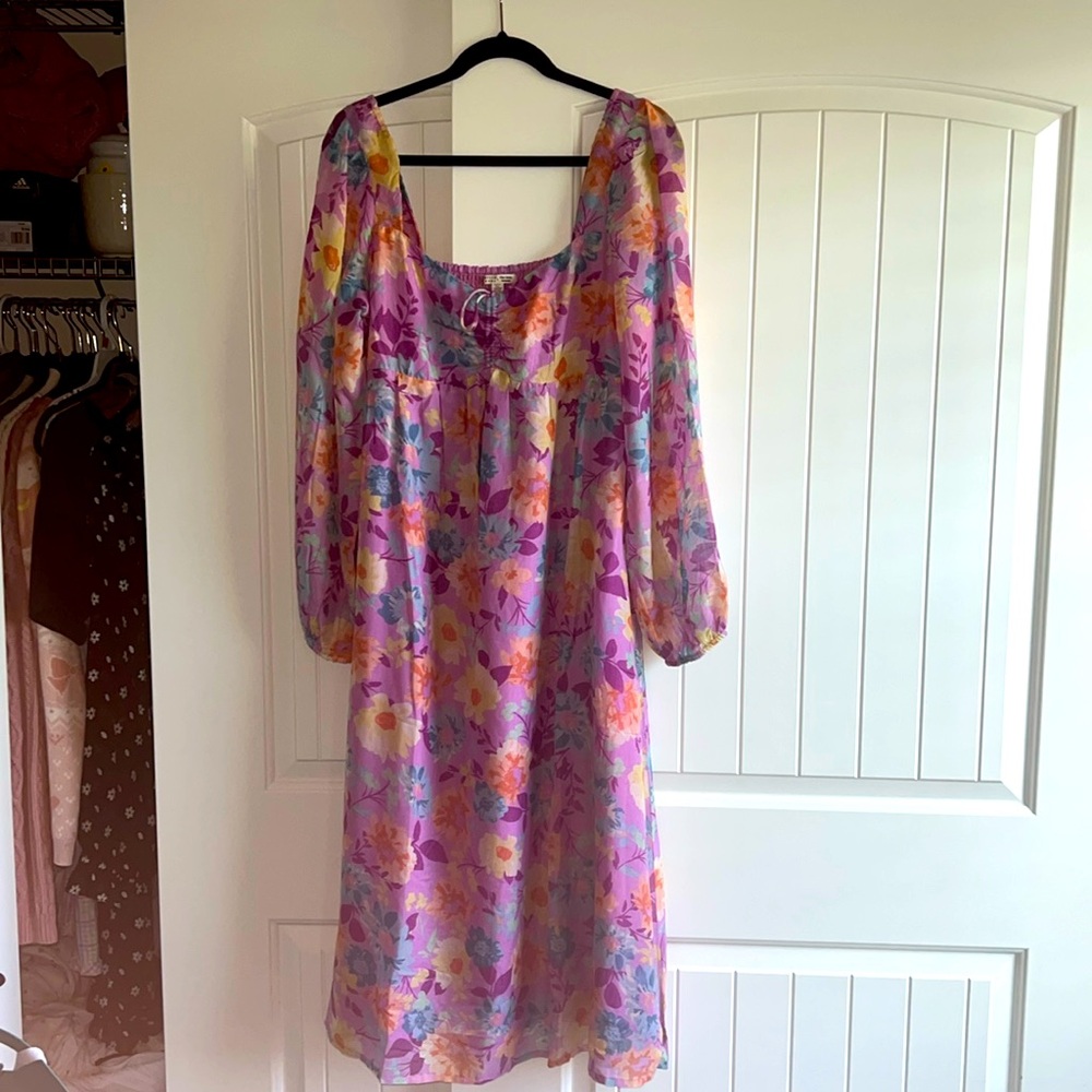 NWT Billabong Floral Dress L/12
